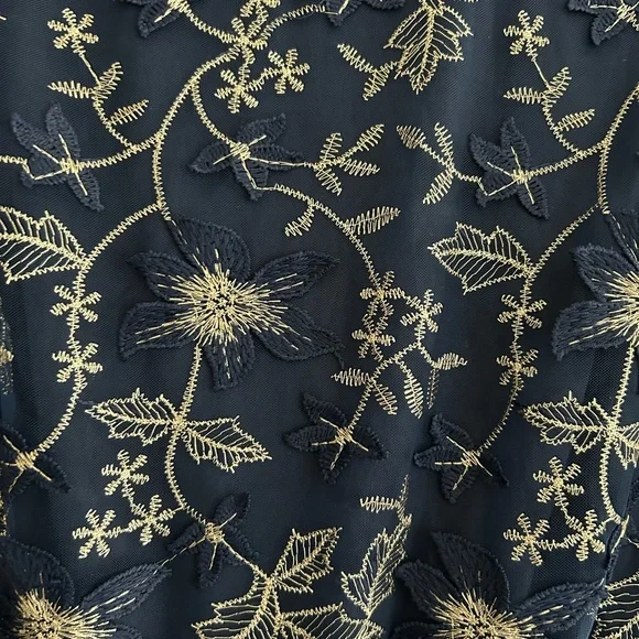 Baltic Born Navy and Gold Floral Maxi Dress - Picture 8 of 16